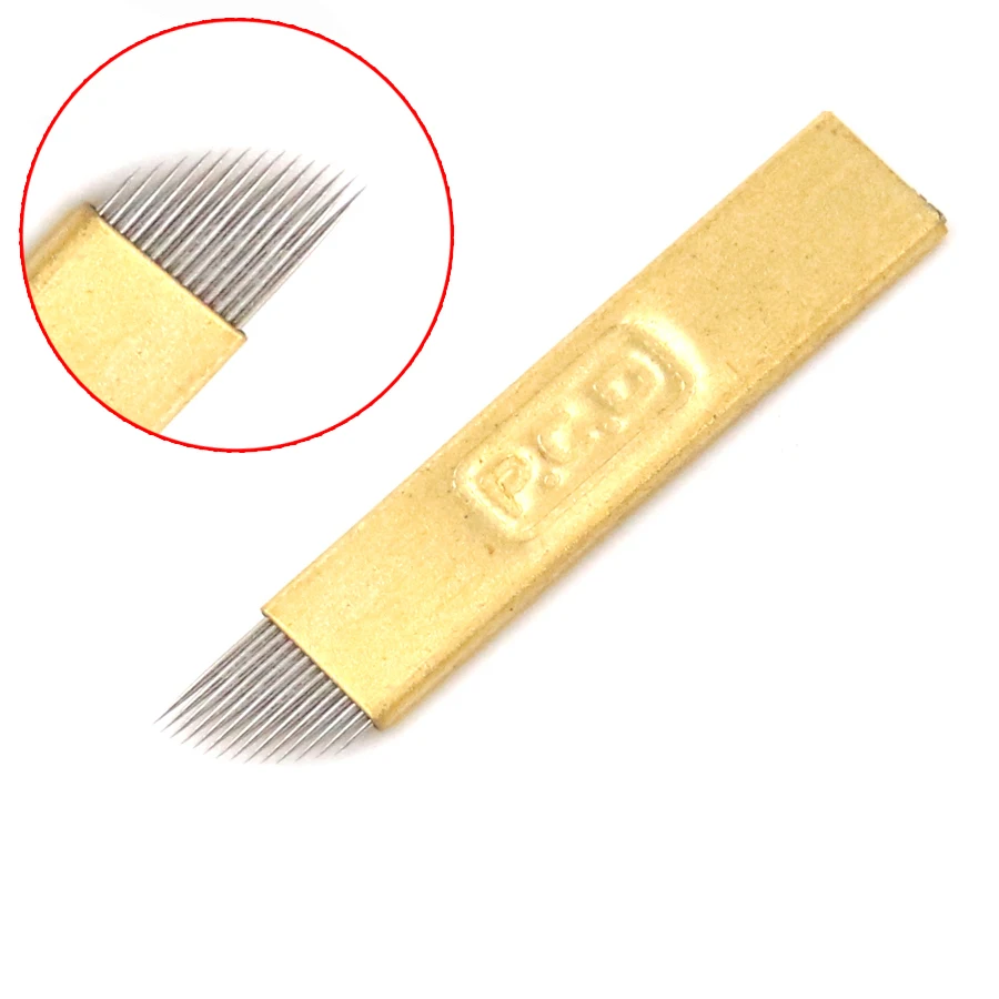12F/14F shape PCD microblading blades eyebrow tattoo tebori needle blades for 3D microblading tattoo manual pen