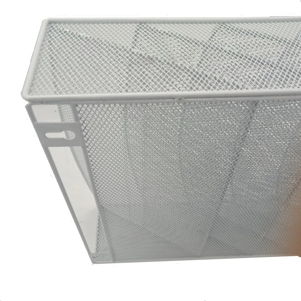 Amazon hot sale wideny powder coated stationery office school supply 5 tier metal mesh iron steel table desk wall file organizer