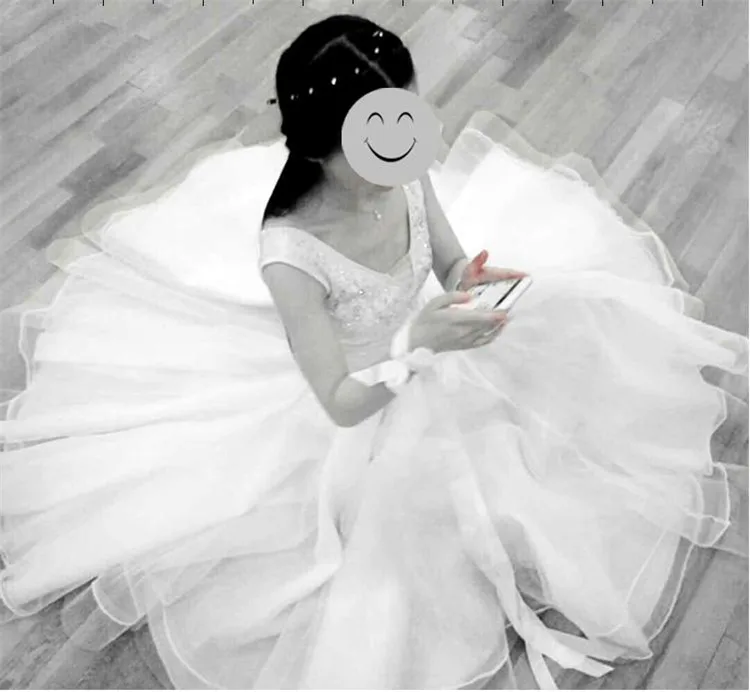 Лидер продаж, женское платье для соревнований на заказ, Белое Бальное Платье