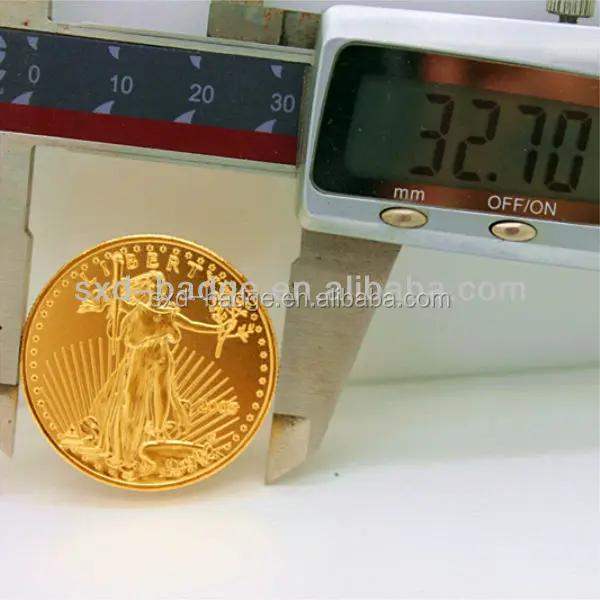 .999 gold clad ingot coin 1 oz,tungsten metal gold coins 24k pure made in China