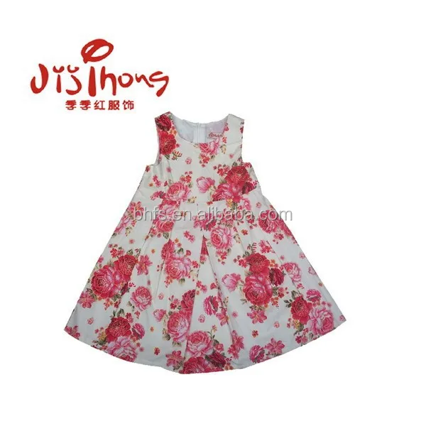 flower pattern kids princess dresses new design girls party dresses for girls