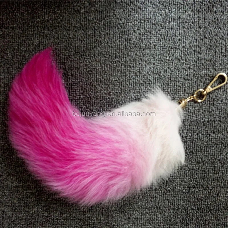 Cheap dyed faux fur fox tail/fake fur fox tail/real fur fox tails