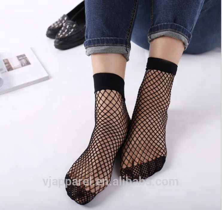 women summer transparent lace socks, crystal lace socks, transparent collar sock
