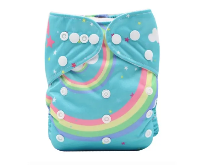 
Soft breathable Bamboo Coal PUL coating Leakproof cloth baby diaper 