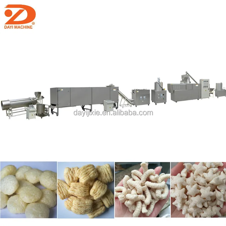 10 Mold Use Puff Corn Cheese Curls Snacks Food Extruder Making Machine Puffed Corn Wheat Snacks Food Extruder
