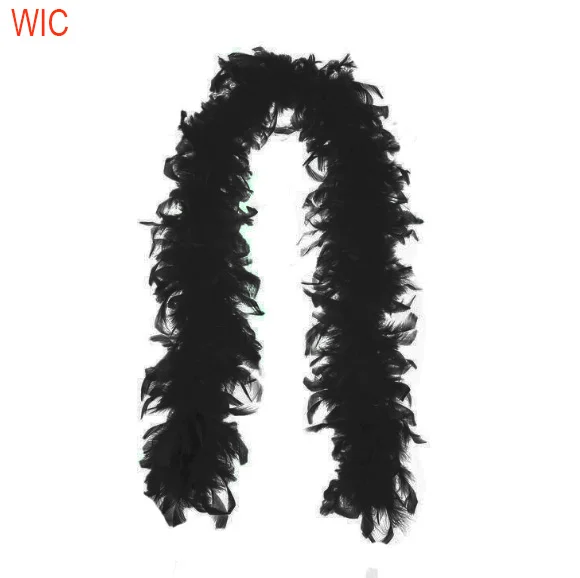 Color Fashionable Factory Price Luohe Selected Prime Colored Boas Celebrate Ostrich Chandelle Feather Boa Dyed Black Tips
