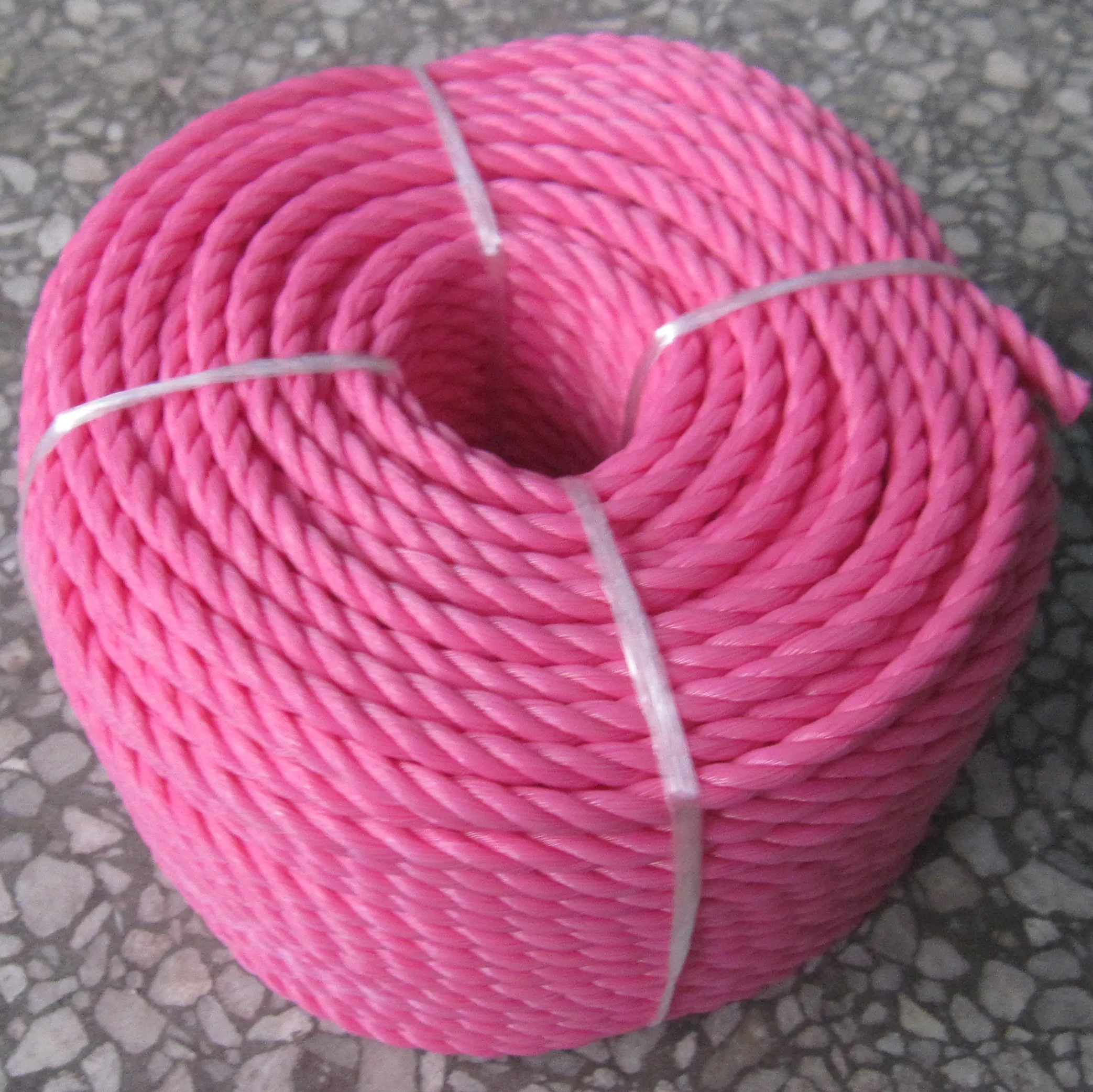 Cheap price 6mm*100yards  PE nylon rope  3 strands twisted rope for Africa