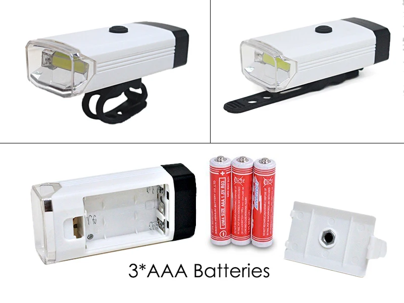 Battery Bike Light Set POWERFUL Lumens Bicycle Headlight, Men Women Cycling Safety Flashlight, LED Water Resistant Front Light