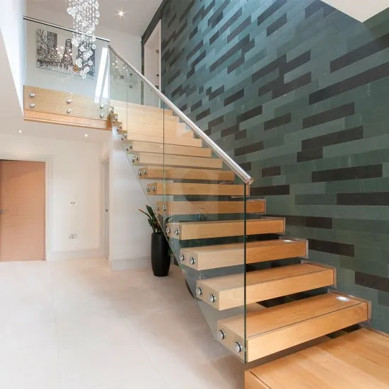 Indoor Wood Tread Open Staircase/Floating Staircase design