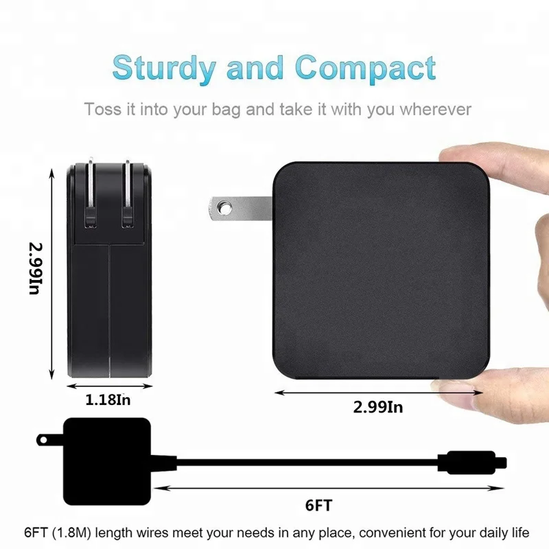 USB-C 65W/61W Type C Power Adapter Charger For MacBook/Pro For Lenovo