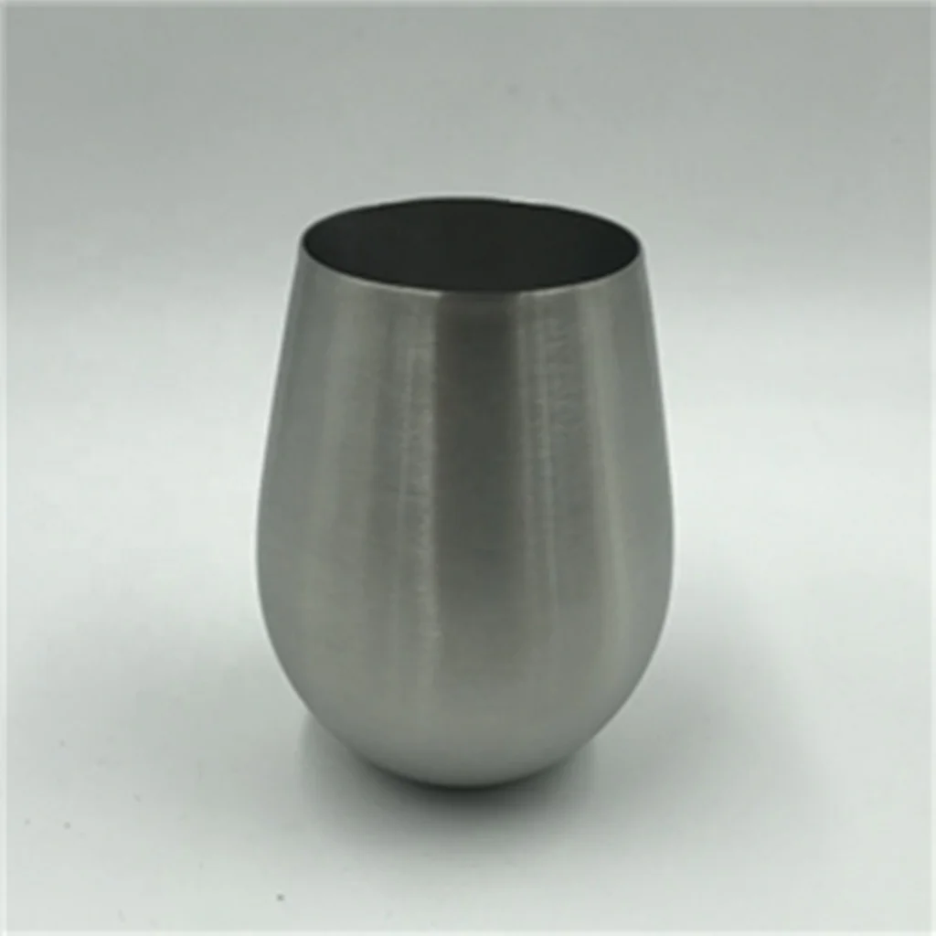 18oz Single Wall Stainless Steel Stemless Wine Glass With White Box Package