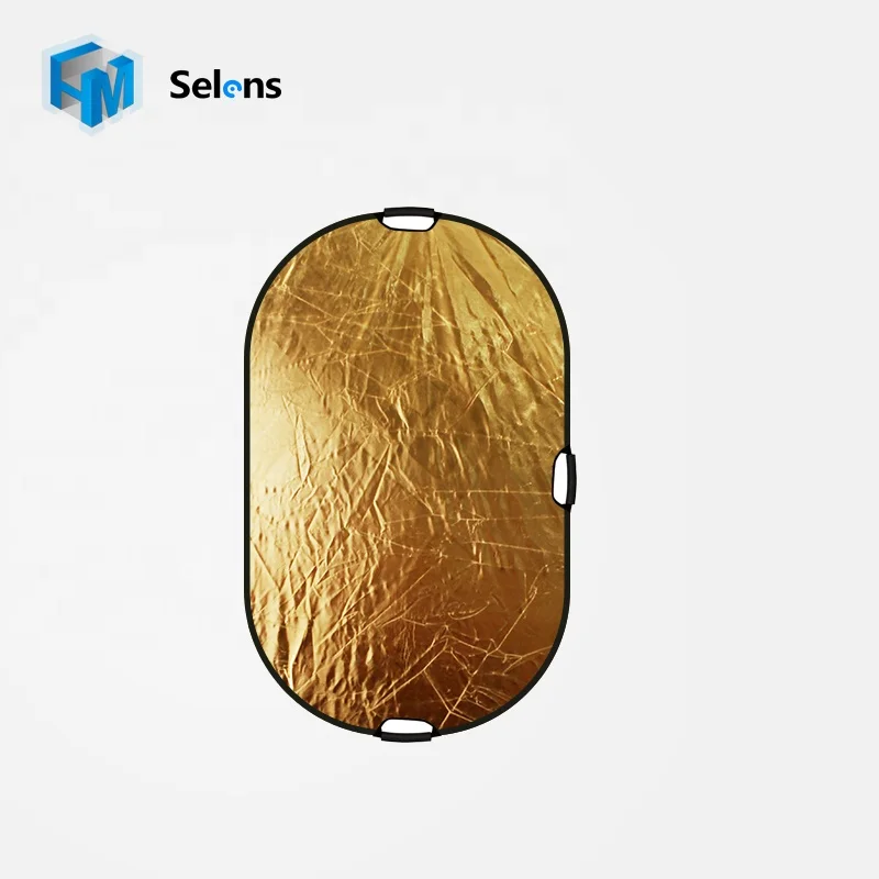 Selens 120x180cm 5 in 1 Oval Collapsible Light Reflector With Handle Grips