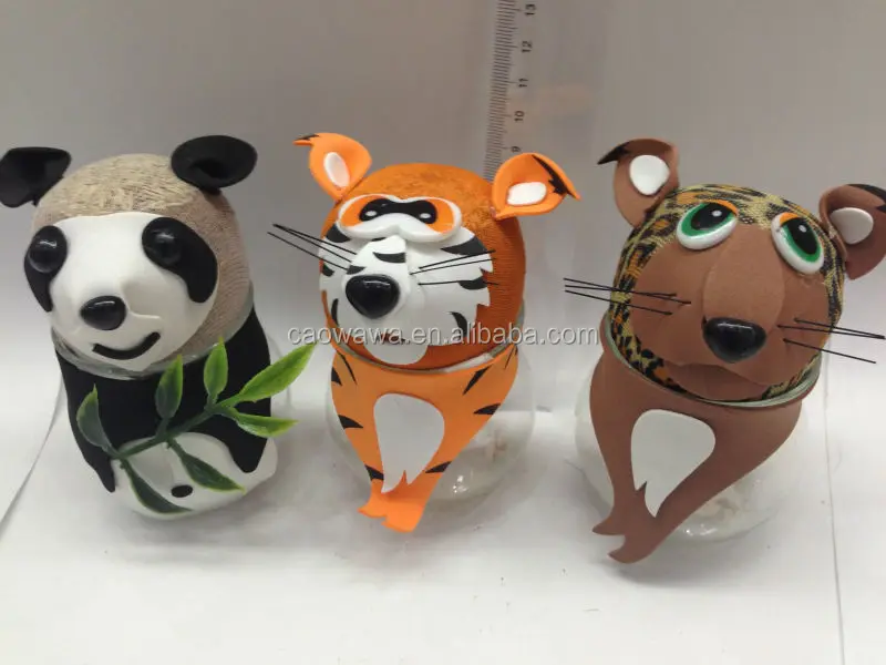 tiger grass head grass toy mini plant doll
