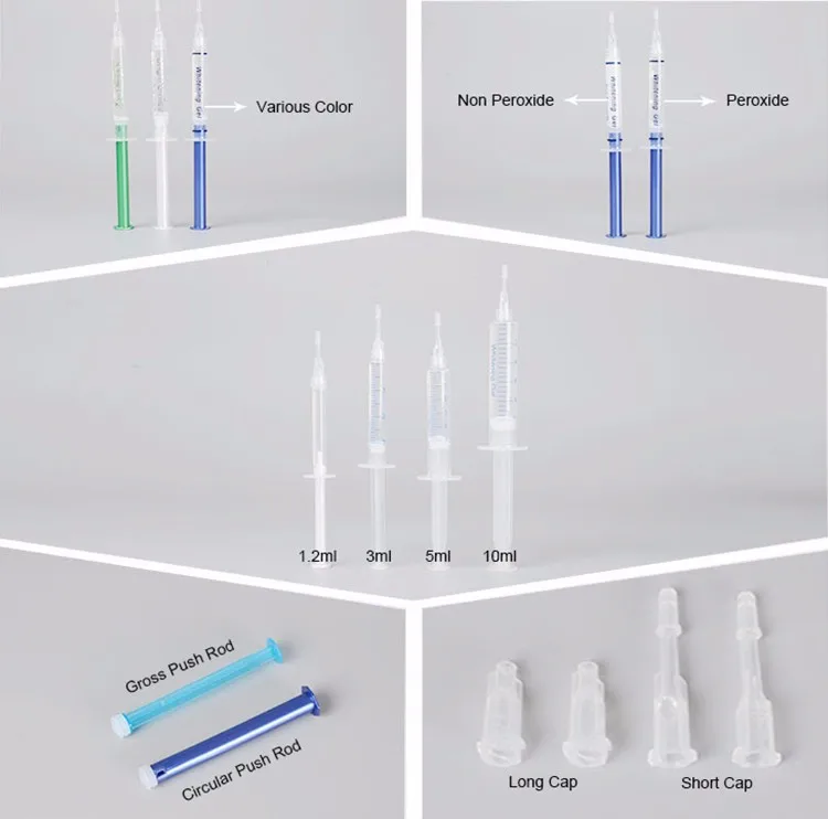 
Teeth Bleaching Gel Syringe - Hydrogen Peroxide / Carbamide Peroxide / Non-Peroxide 