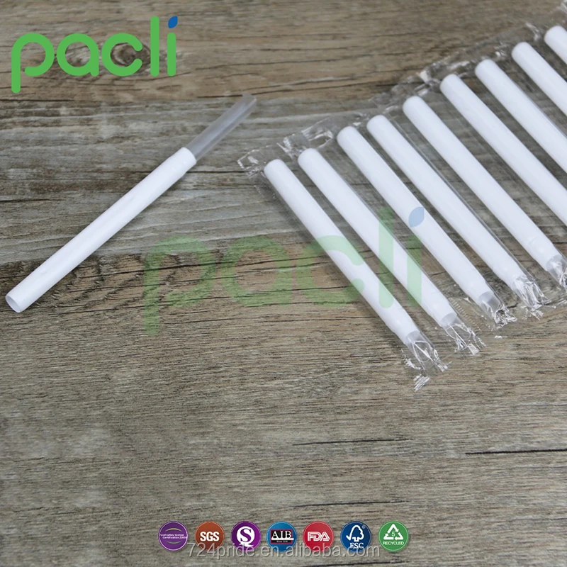 Food Safety Plastic Two Pieces Folding Straw, Telescopic Straw, Milk Box Straw