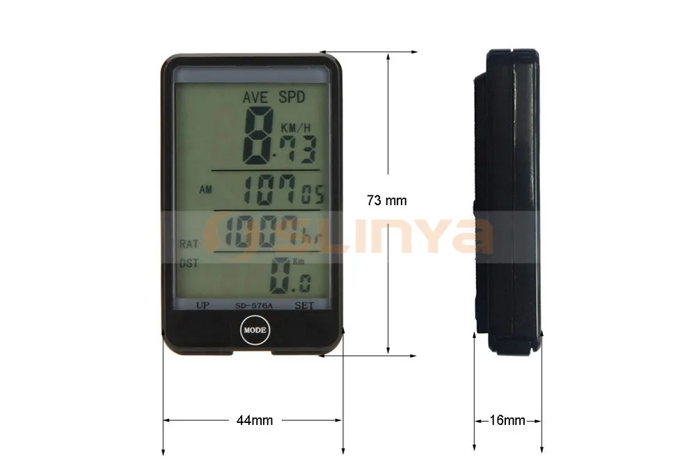 Waterproof Wireless Electric Bicycle Bike Computer Multifunction Odometer Speedometer With Noctilucent