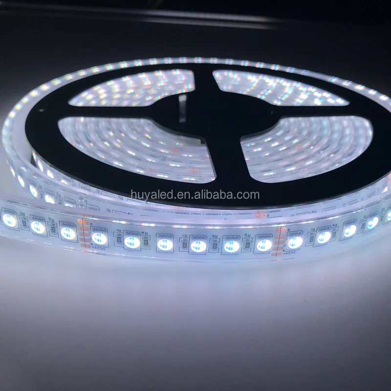 4in1 rgbww Color adjustable LED Strip 5050 96leds 24volt 4 chips RGBW ip68 flexible strip