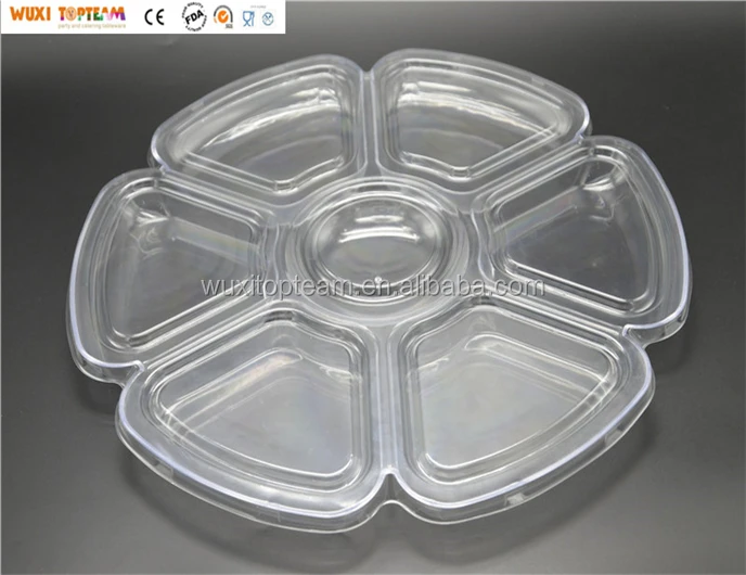 Пластиковый лоток для домашних животных, 16 дюймов, пластиковый лоток на 7 отсеков, лоток для конфет с отсеками для вечеринки