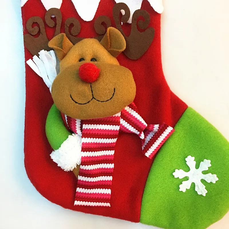 
Short Gift Christmas Snowflake Socks, Kids Christmas Eve Santa Claus Socks 