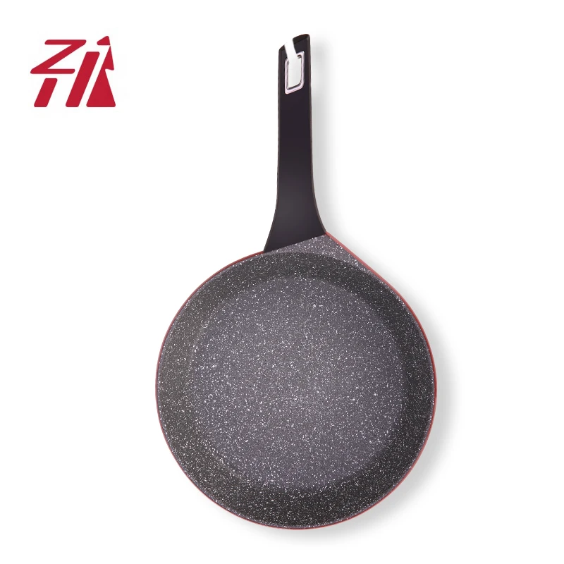 high quality  marble coating non-stick 26cm die-casting frying  pan grill pan with bakelite