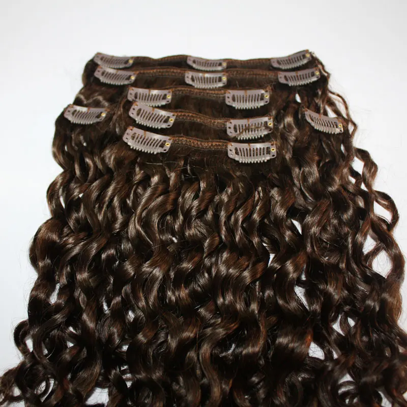 
Manufacture Stock Offer Kinky Curly Clip in Hair Extensions Human Unprocessed Mongolian Hair Clip In 100% Human Hair Extensions 