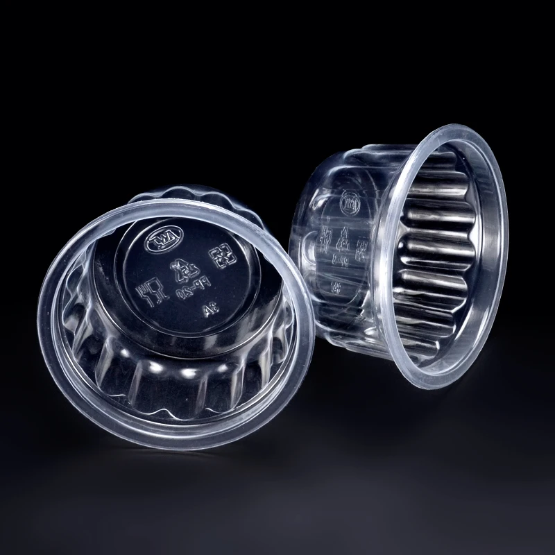 Disposable plastic plum blossom shape Mini yogurt Jelly PP Cup for small clear sauce container