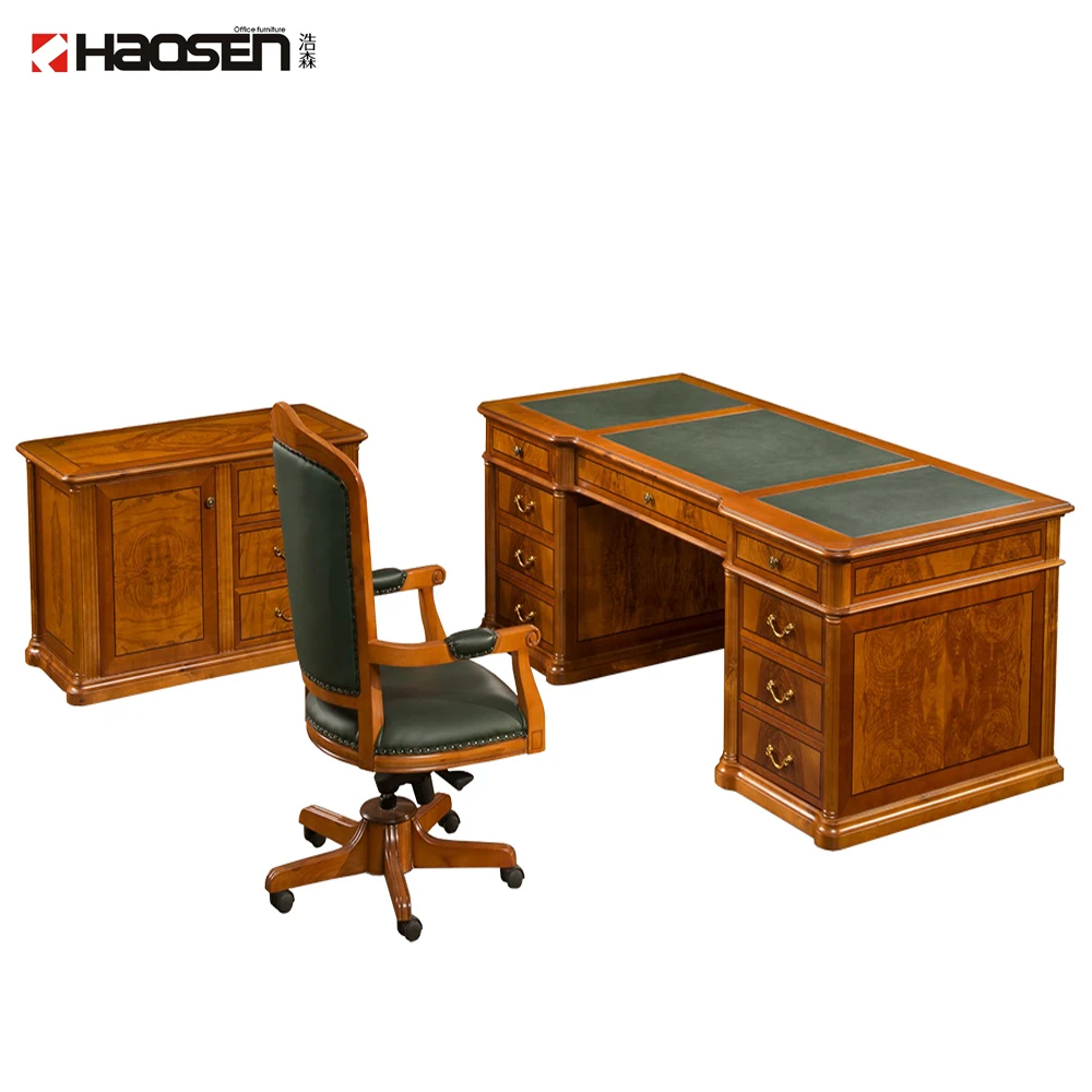 Haosen RAFFLO 0806# Classic High quality luxury Executive Table high price office furniture set