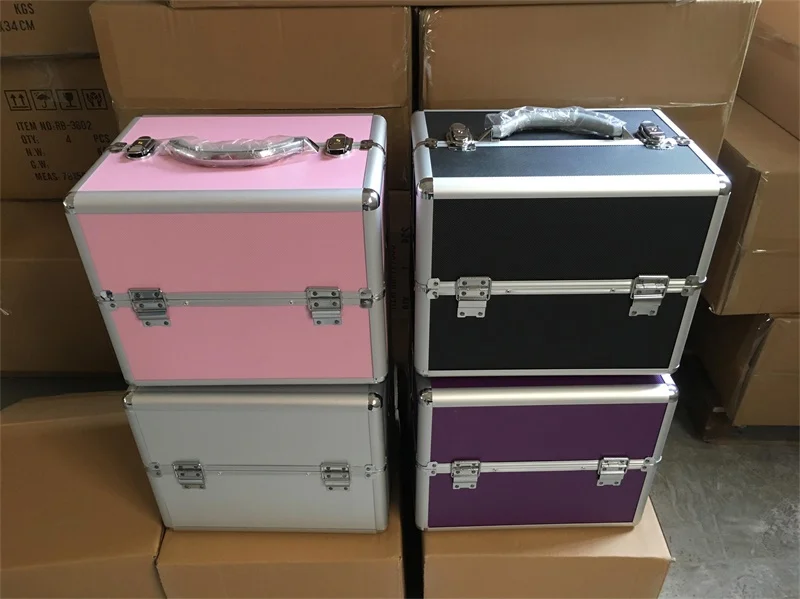 Salon Studio Nail Art Case Technician Tool Box Beauty Cosmetic make up train case