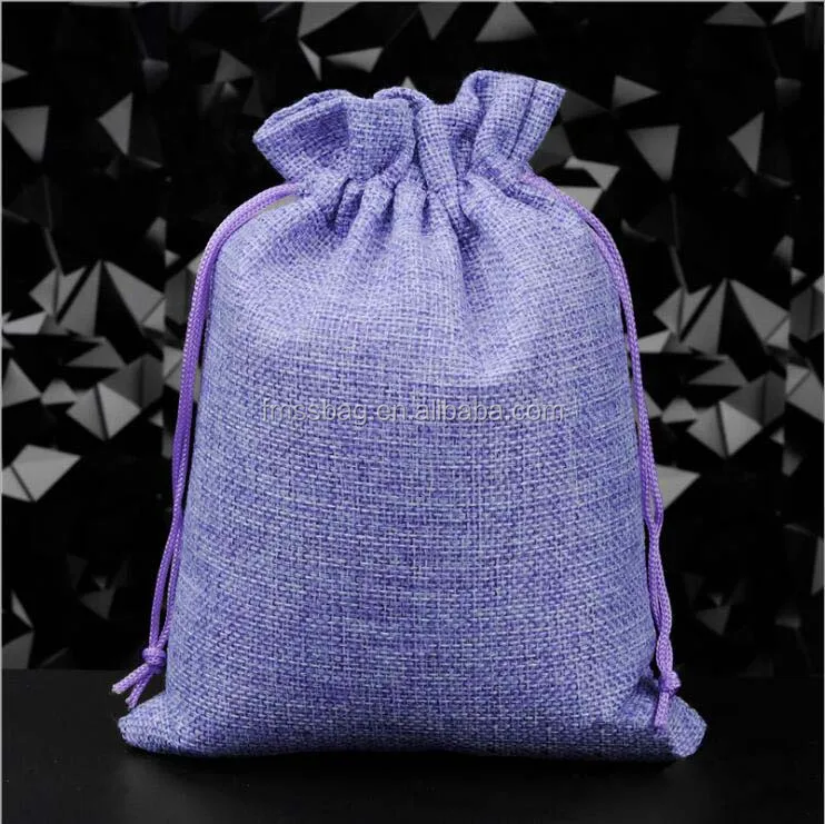 Natural Jute Hessian Hemp Drawstring Bag, Rustic Jute Packaging Bag