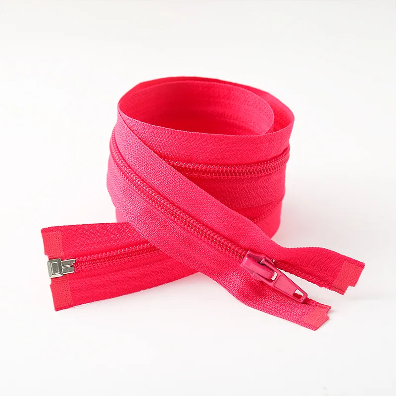 #7 open end auto lock nylon zipper 75cm