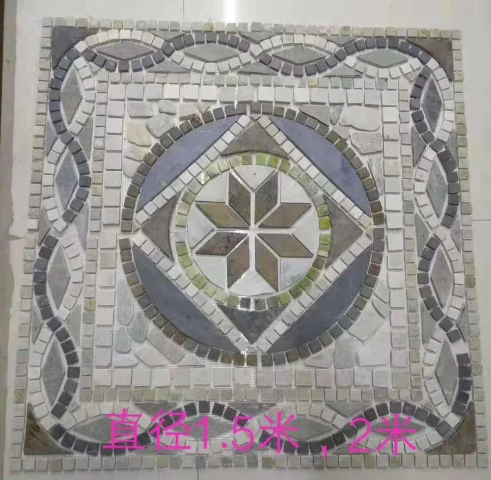 Slate Mosaic Pattern Decorative Natural Garden Round Paving Stone