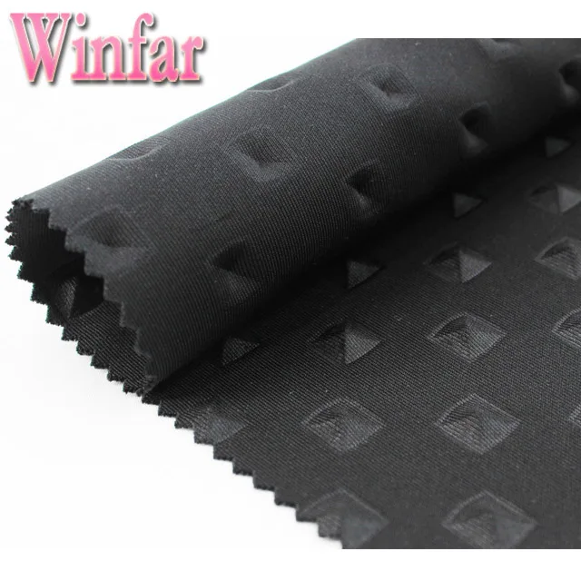 shaoxing winfar polyester scuba knitting python 3D white embossed fabric for garment