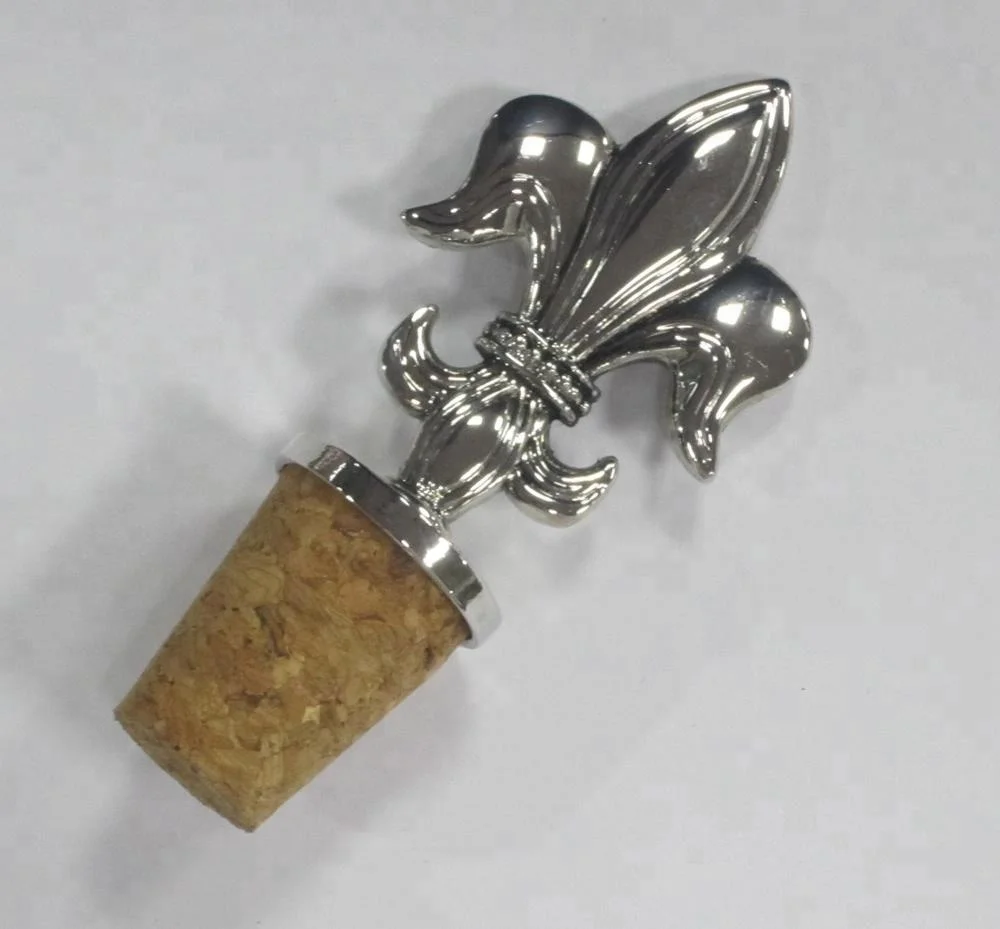 
Fleur de lis cork wine stopper 