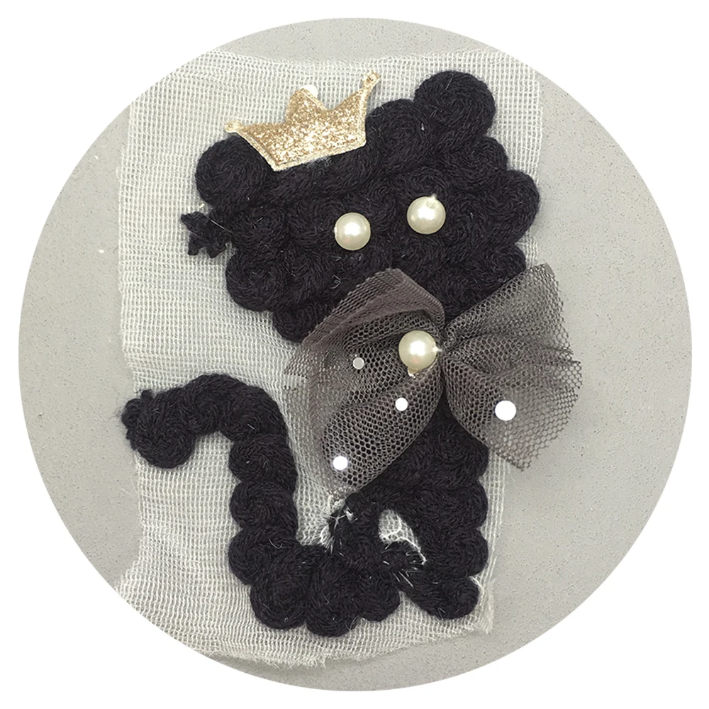 
China top supplier organza fabric baseball cap embroidery small crochet flower 