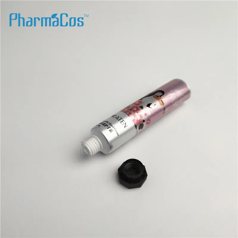 Chinese Dia 25mm laminated black plastic cap girl pink tube raw material veet hair cream hose lotion