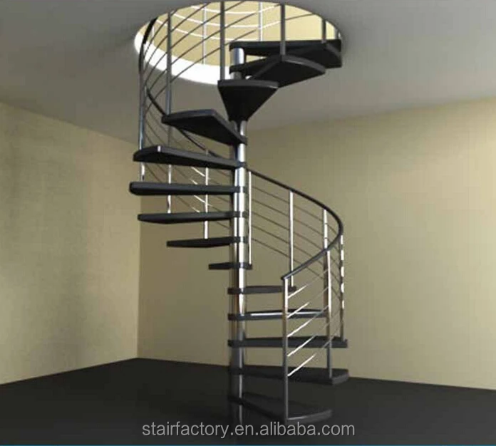 Indoor small spiral stair Used indoor stainless steel spiral stairs  stainless steel wood spiral stairs TS-378
