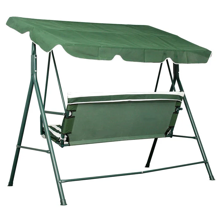 Outdoor Patio Garden Durable Canopy Swings Metal Sunshade 3 Seats Swing for Adults