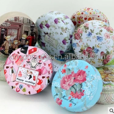 
High-quality wedding door gift box, lovely candy tin box 