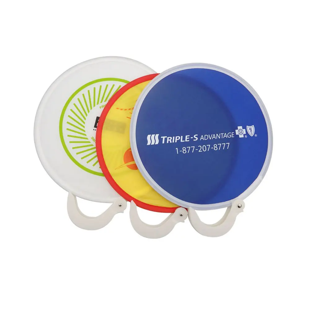 
Nylon Material Novelty Mini Foldable flying disc hand Fan for Promotion Gift 
