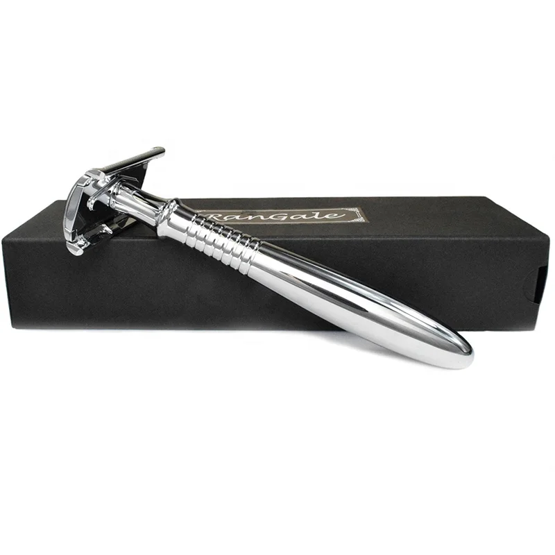 
Double Edge Safety Razor - Wet Shaving Razor for Men & Woman - Classic Barber Shaver + 5 Platinum Blades 