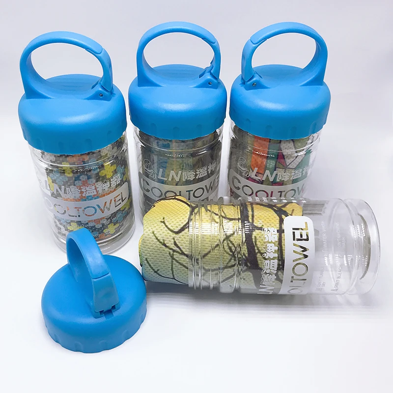 Personalized printed white microfiber sports cooling travel microfibre towel small size in case