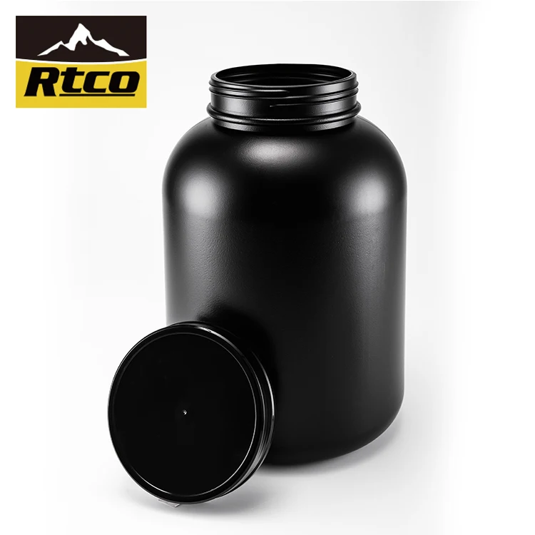  Оптовая продажа большая бутылка RTCO с логотипом на заказ 1gl 1.8gl 2gl 2.4gl HDPE пластиковый контейнер для порошка протеина