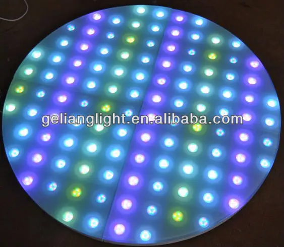 rigeba hot sale special shape 60*60cm hot sale Round LED dance floor for party events