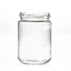 Food Canning 200ml clear wholesale round shape food glass jar for Honey Jam Jelly
