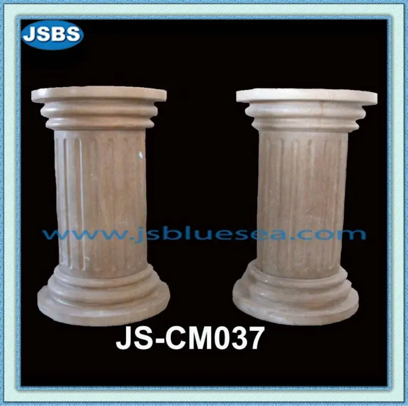 outdoor decorative beige artificial stone pillars
