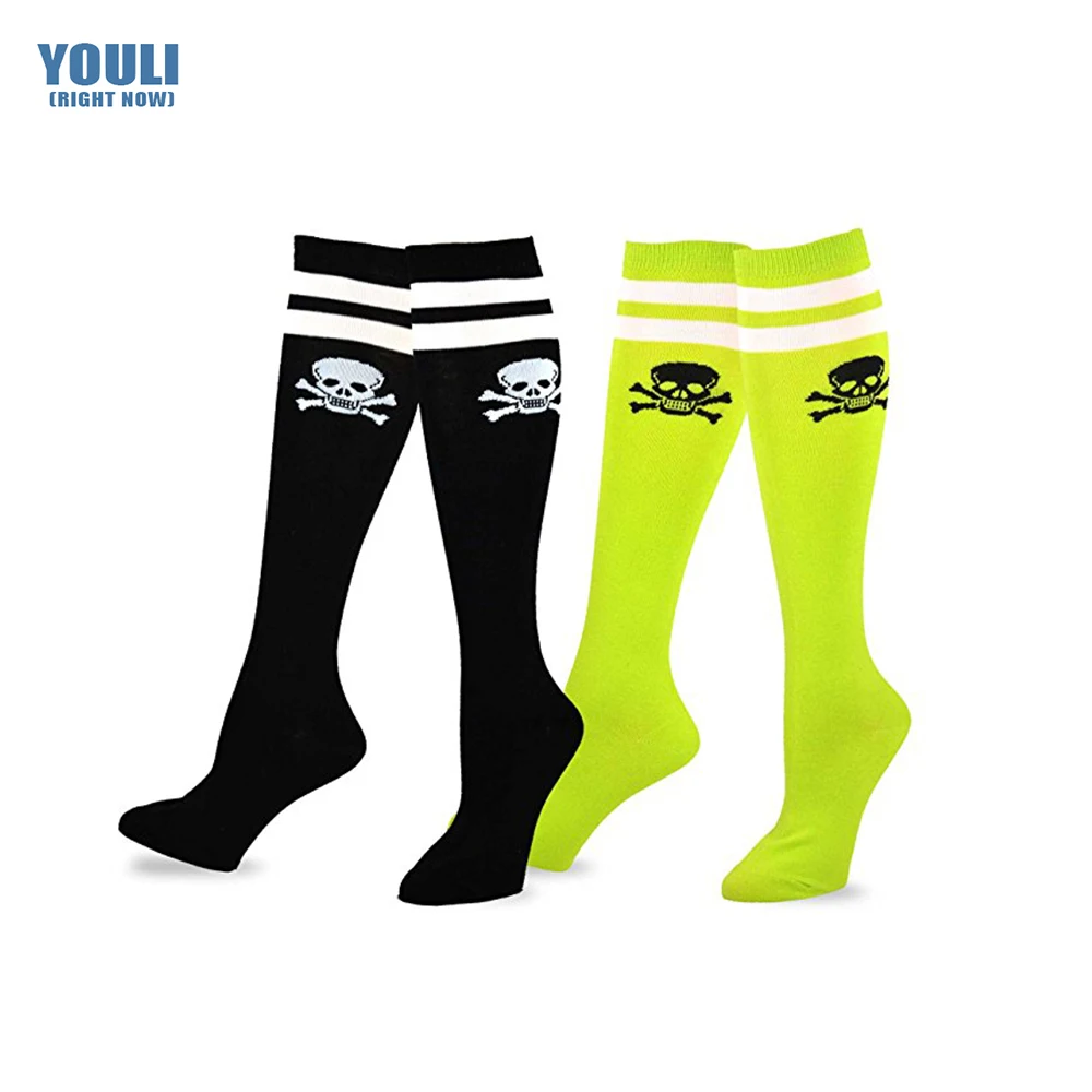 Custom tube wonder woman socks jacquard letter girl knee high sock