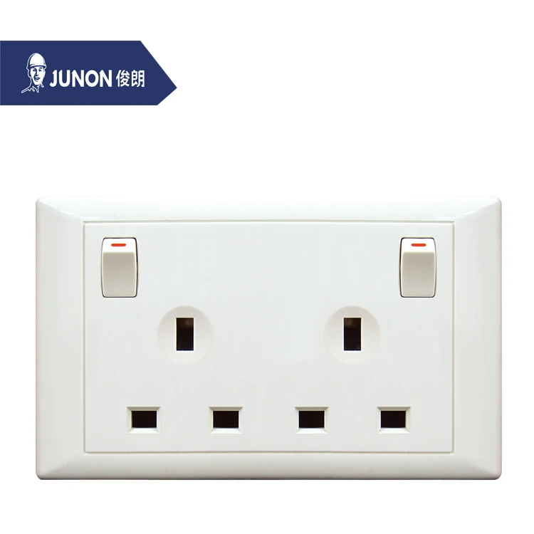 JUNON Hot Selling High Quality 2 Gang 1/2 Way Big Button Electric Wall Switch