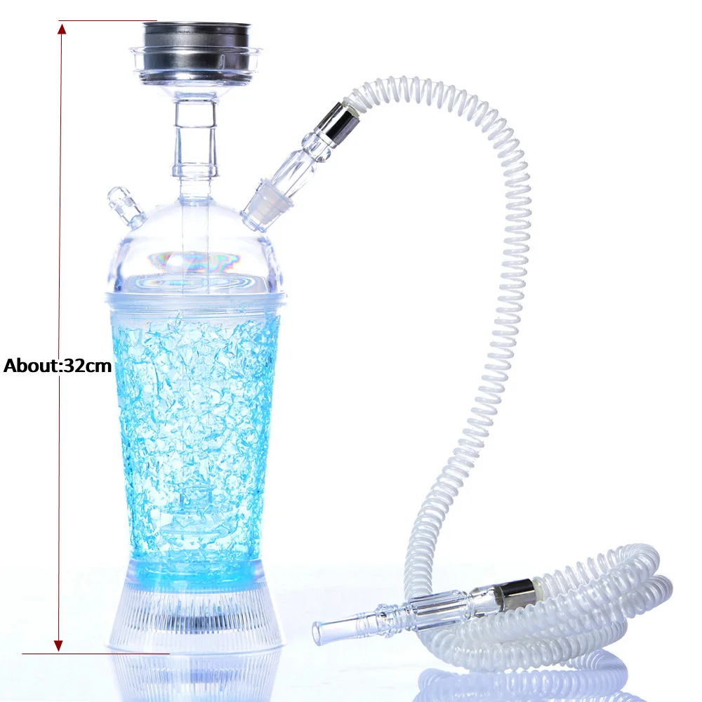 T001 Wholesale Mix Colors Small Size Plastic LED Hookah Shisha