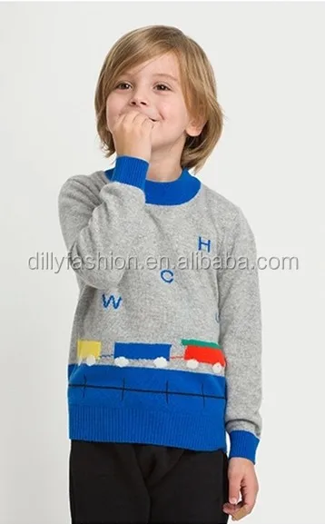 
Hand Knitting Cheap Pullover Kids Cashmere Sweater Knitting Pattern With Car 
