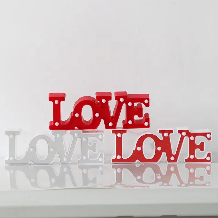 love marquee letter night light